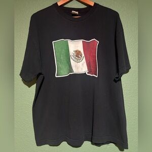 Vintage Style Mexican Flag Graphic Tee